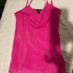 J.Crew Hot Pink Silky Blouse Womens Small